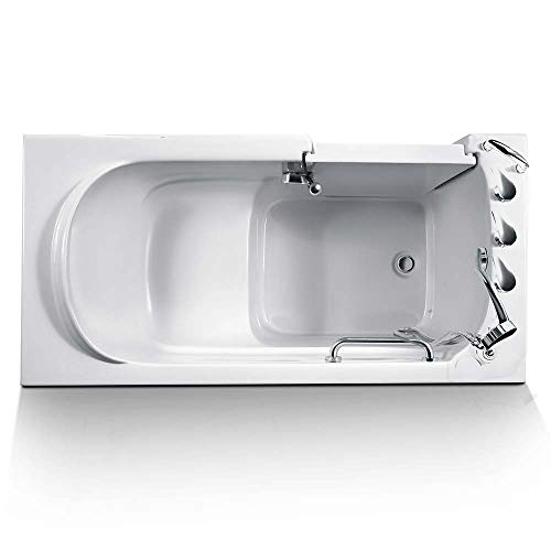 Walk-In Bathtub 30 in. x 60 in. Therapeutic Soaking Bathtub and Faucet Set (White) (Right Drain) EnergyTubsWalk-inTub