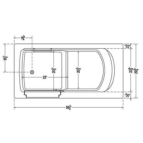 Walk-in Bathtub 30 in. x 60 in. Combo Whirlpool and Air Massage + Faucet Set (White) (Left Drain) EnergyTubsWalk-inTub