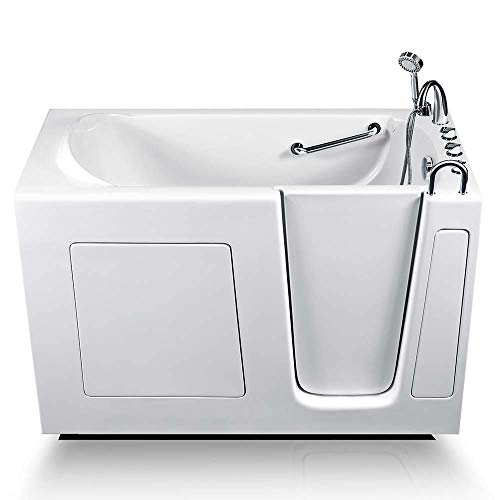 Walk-In Bathtub 30 in. x 60 in. Therapeutic Soaking Bathtub and Faucet Set (White) (Right Drain) EnergyTubsWalk-inTub