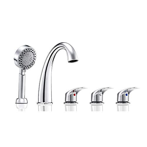 Luxury chrome faucet and shower set for walk-in bathtub