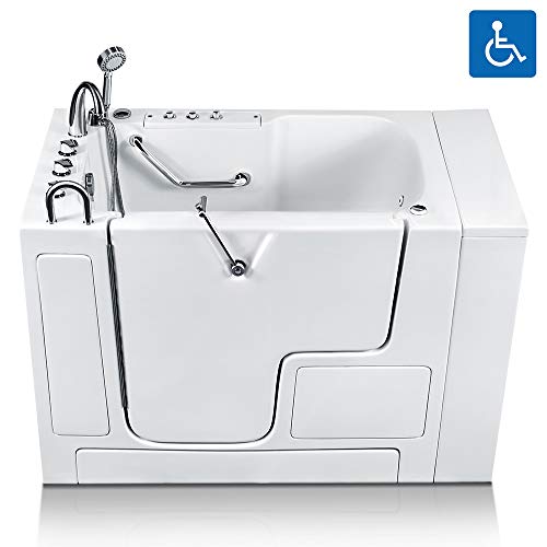 Wheelchair Accessible Walk-in Bathtub 32 in. x 52 in. with Massage and Faucet-Walk-in Tubs