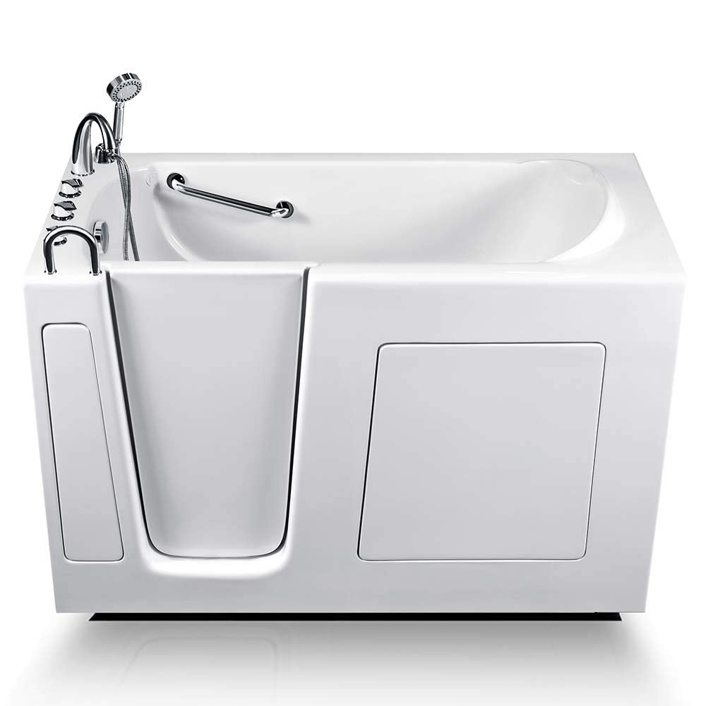 Walk-In Therapeutic Soaking Bathtub With Faucet Set-Walk-in Tubs