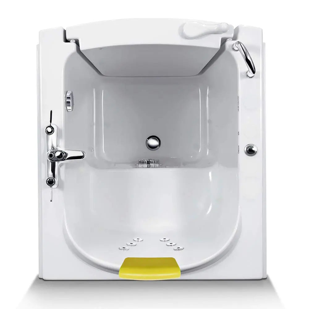 Walk-in Bathtub 31 in. x 38 in. Luxury Whirlpool Massage and Faucet Set (White) (Right Drain) Energy Tubs
